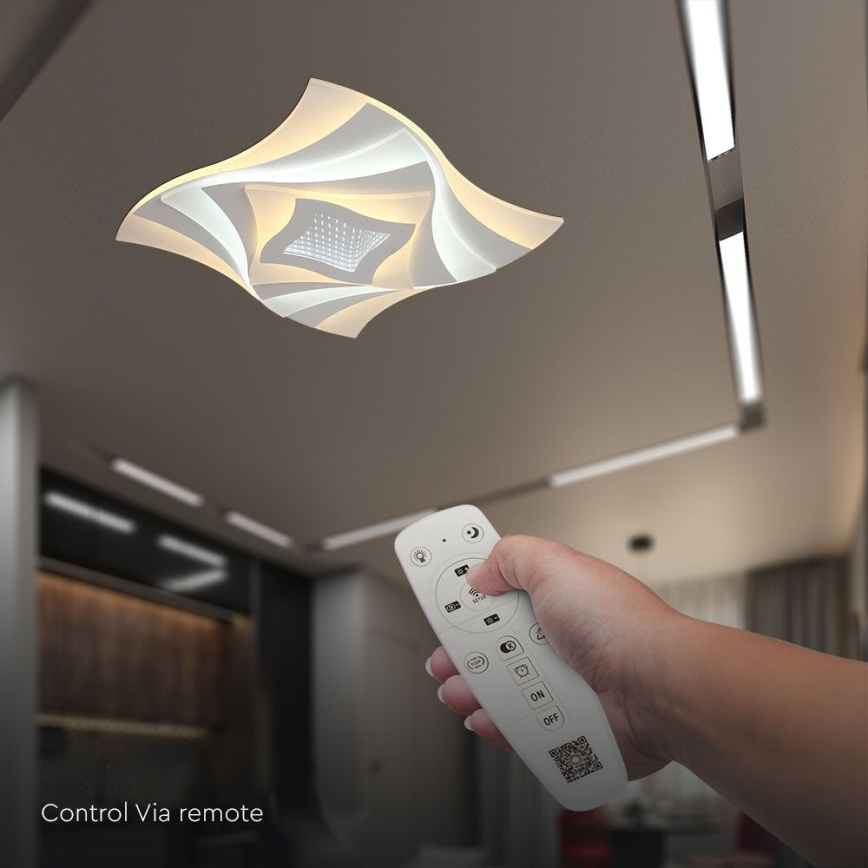 Plafón LED regulable LED/75W/230V 3000-6500K + control remoto