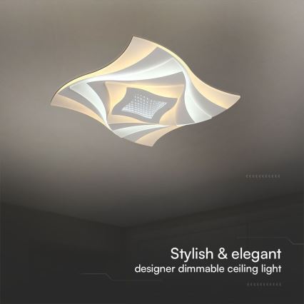 Plafón LED regulable LED/75W/230V 3000-6500K + control remoto