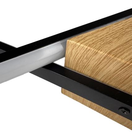 Plafón LED regulable LED/75W/230V 3000-6500K marrón/negro + control remoto