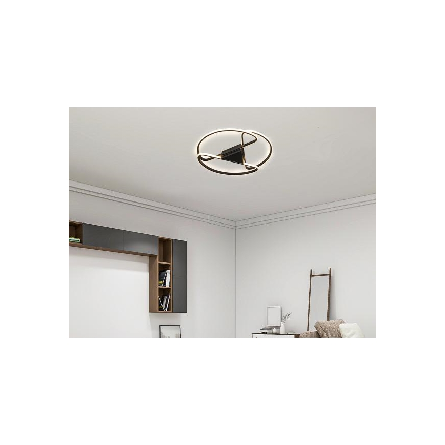 Plafón LED regulable LED/75W/230V 3000-6500K negro + control remoto