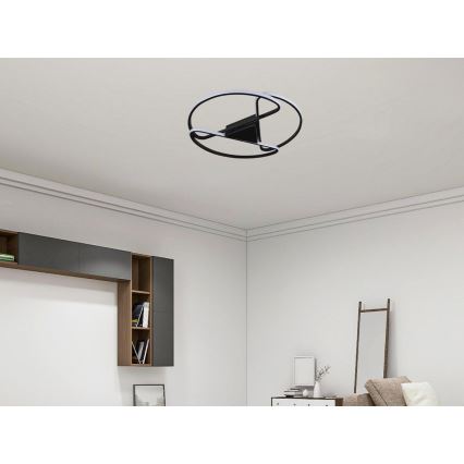 Plafón LED regulable LED/75W/230V 3000-6500K negro + control remoto