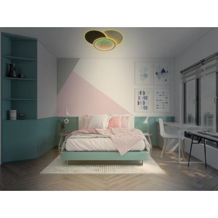 Plafón LED regulable LED/80W/230V 3000-6500K blanco + control remoto