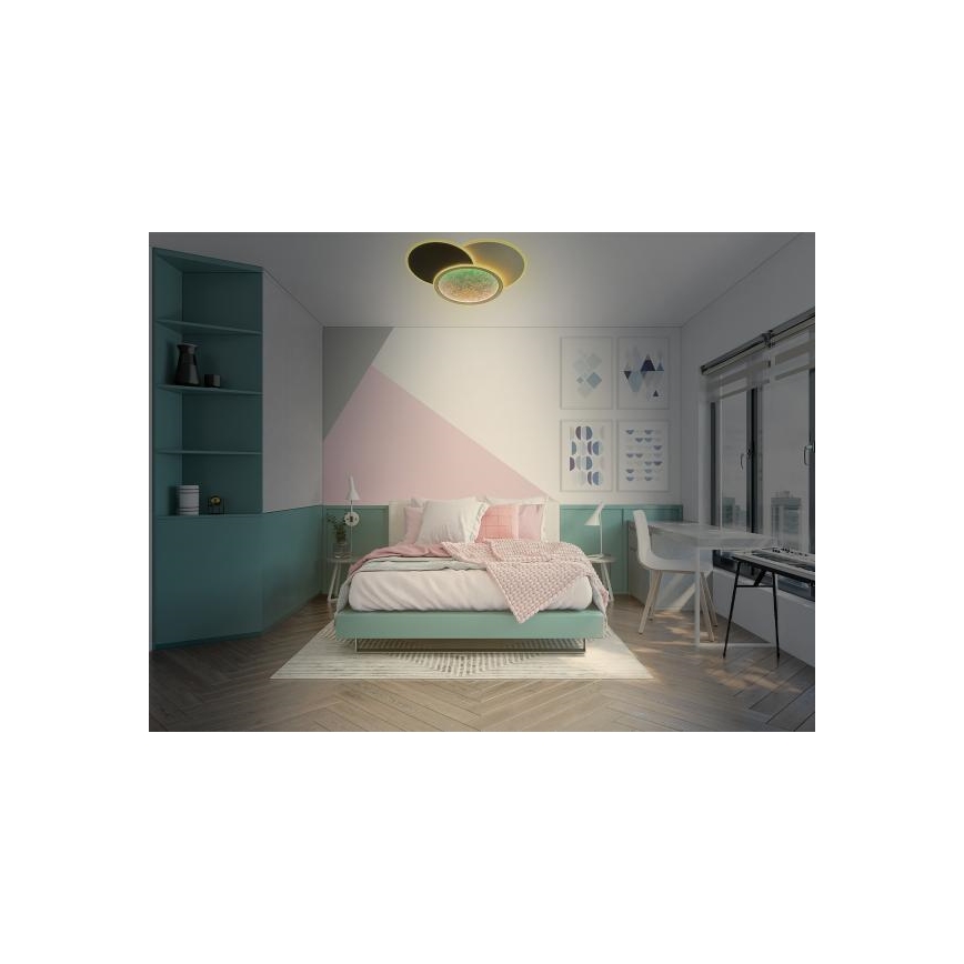 Plafón LED regulable LED/80W/230V 3000-6500K blanco + control remoto