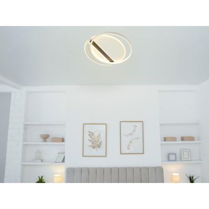 Plafón LED regulable LED/80W/230V 3000-6500K blanco + control remoto