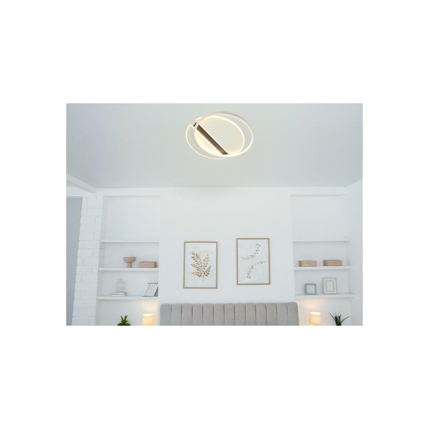 Plafón LED regulable LED/80W/230V 3000-6500K blanco + control remoto