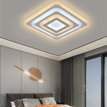 Plafón LED regulable LED/80W/230V 3000-6500K + mando a distancia