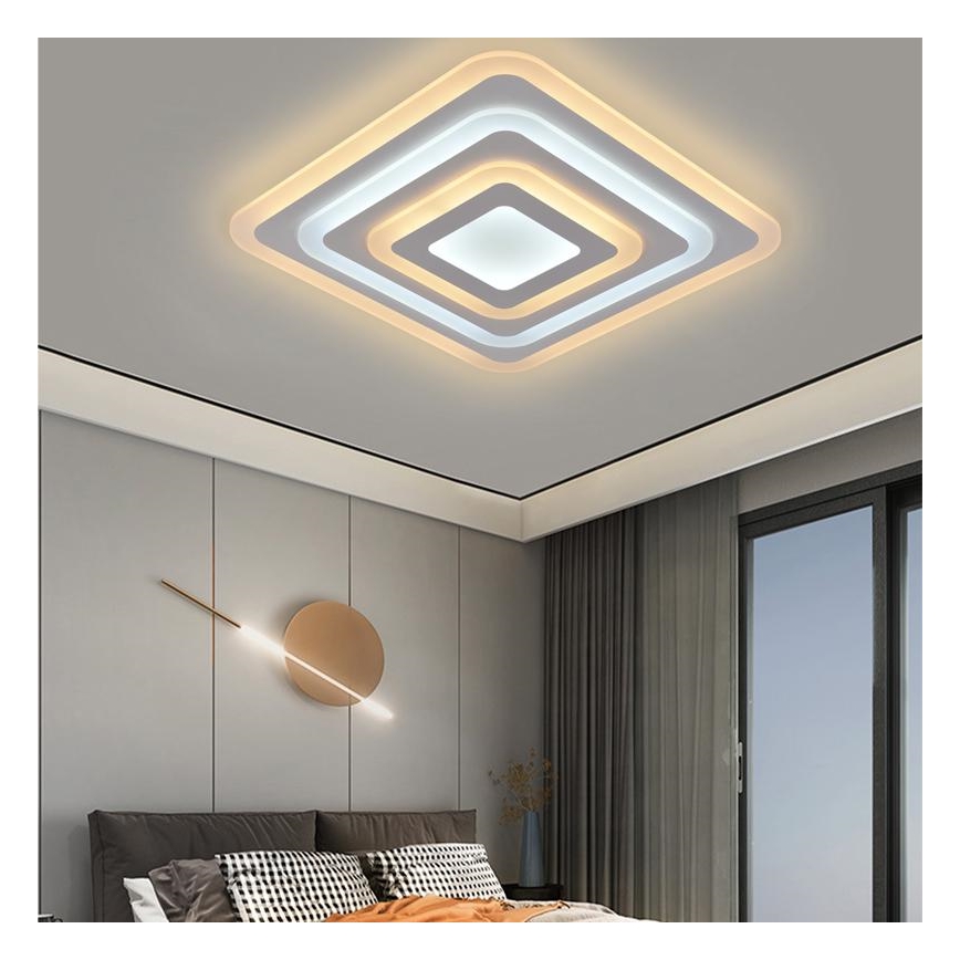 Plafón LED regulable LED/80W/230V 3000-6500K + mando a distancia