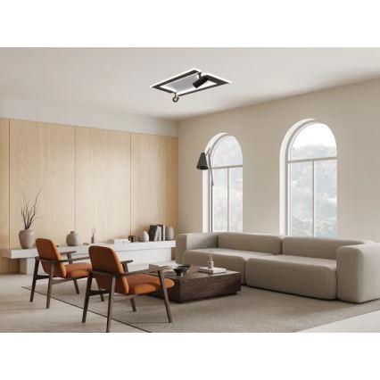Plafón LED regulable LED/80W/230V 3000-6500K negro + control remoto