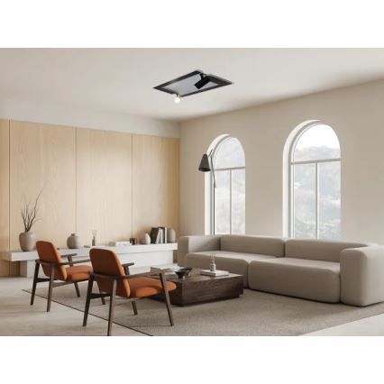 Plafón LED regulable LED/80W/230V 3000-6500K negro + control remoto