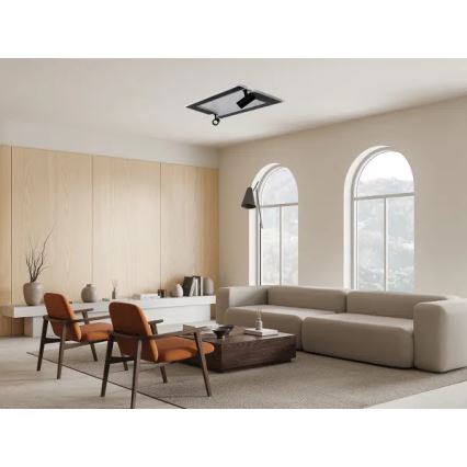 Plafón LED regulable LED/80W/230V 3000-6500K negro + control remoto