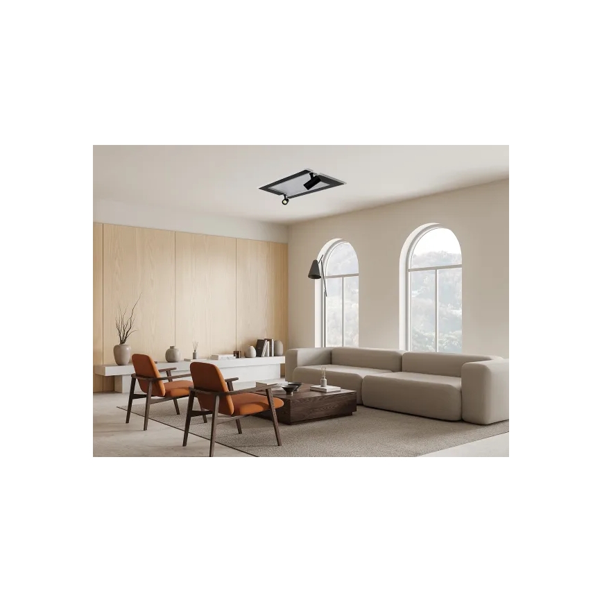 Plafón LED regulable LED/80W/230V 3000-6500K negro + control remoto