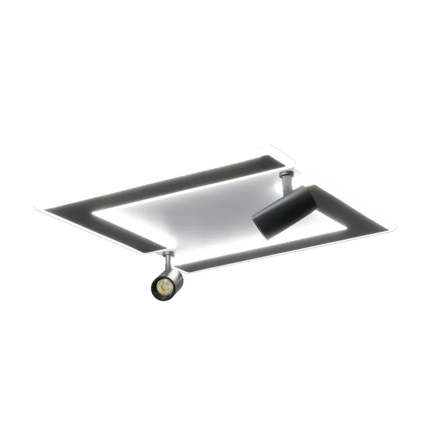 Plafón LED regulable LED/80W/230V 3000-6500K negro + control remoto