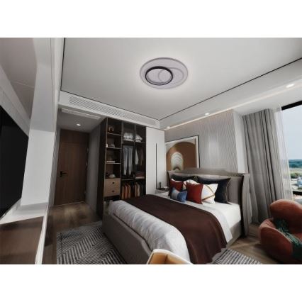 Plafón LED regulable LED/85W/230V 3000-6500K + control remoto