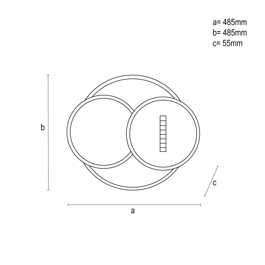 Plafón LED regulable LED/90W/230V 3000-6500K blanco + control remoto
