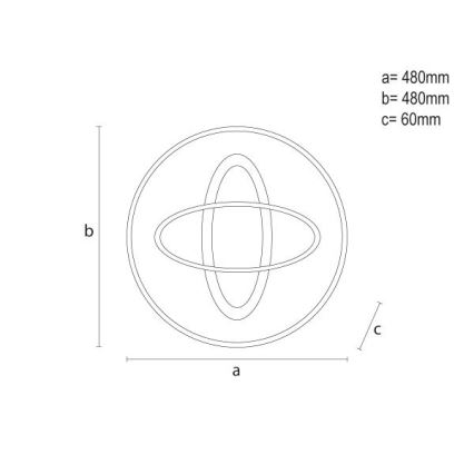 Plafón LED regulable LED/90W/230V 3000-6500K + control remoto