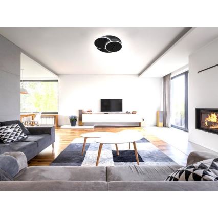 Plafón LED regulable LED/90W/230V 3000-6500K negro + control remoto