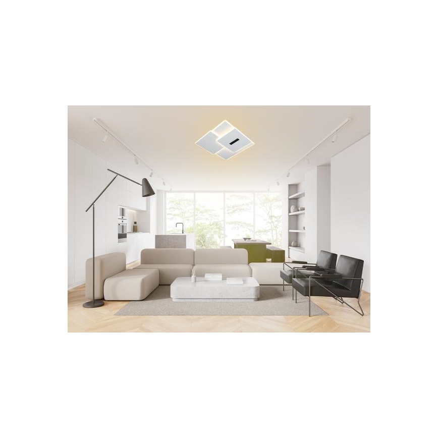 Plafón LED regulable LED/95W/230V 3000-6500K blanco + control remoto