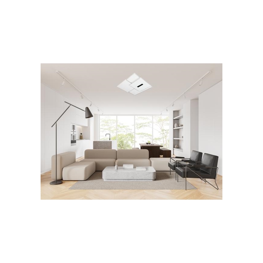 Plafón LED regulable LED/95W/230V 3000-6500K blanco + control remoto