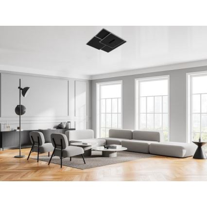 Plafón LED regulable LED/95W/230V 3000-6500K negro + control remoto