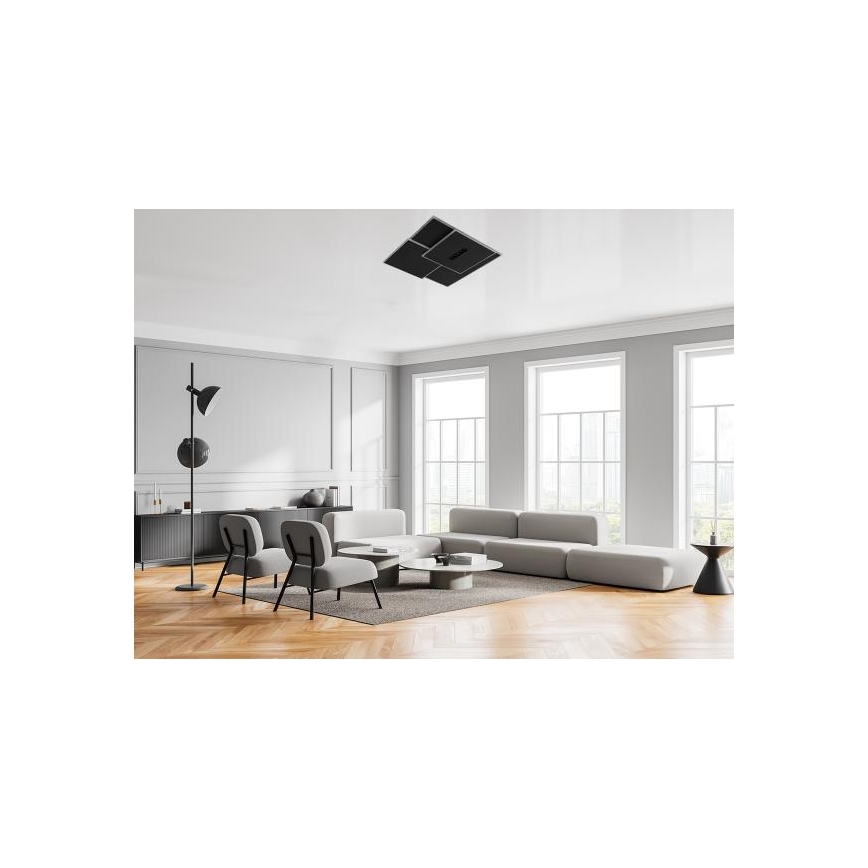 Plafón LED regulable LED/95W/230V 3000-6500K negro + control remoto