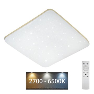 Plafón LED regulable MANA LED/60W/230V 2700-6500K 53x53 cm + control remoto