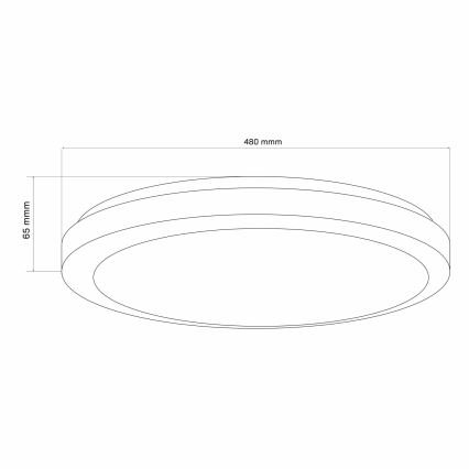 Luz de techo LED regulable para baño MARIAN LED/72W/230V diá. 48 cm 3000-6000K IP44 + control remoto