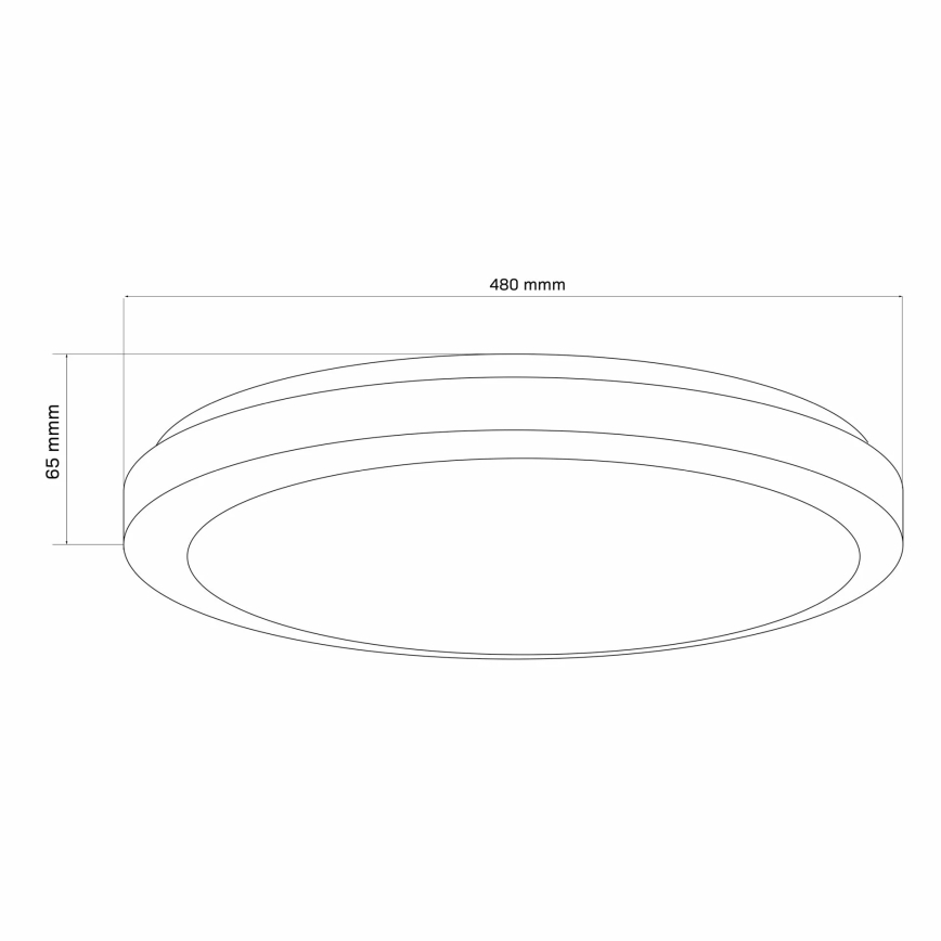 Luz de techo LED regulable para baño MARIAN LED/72W/230V diá. 48 cm 3000-6000K IP44 + control remoto