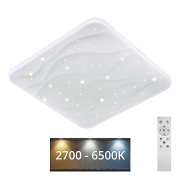 Plafón LED regulable NERIS LED/36W/230V 2700-6500K 43x43 cm + control remoto