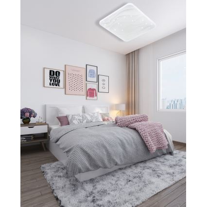 Plafón LED regulable NERIS LED/36W/230V 2700-6500K 43x43 cm + control remoto