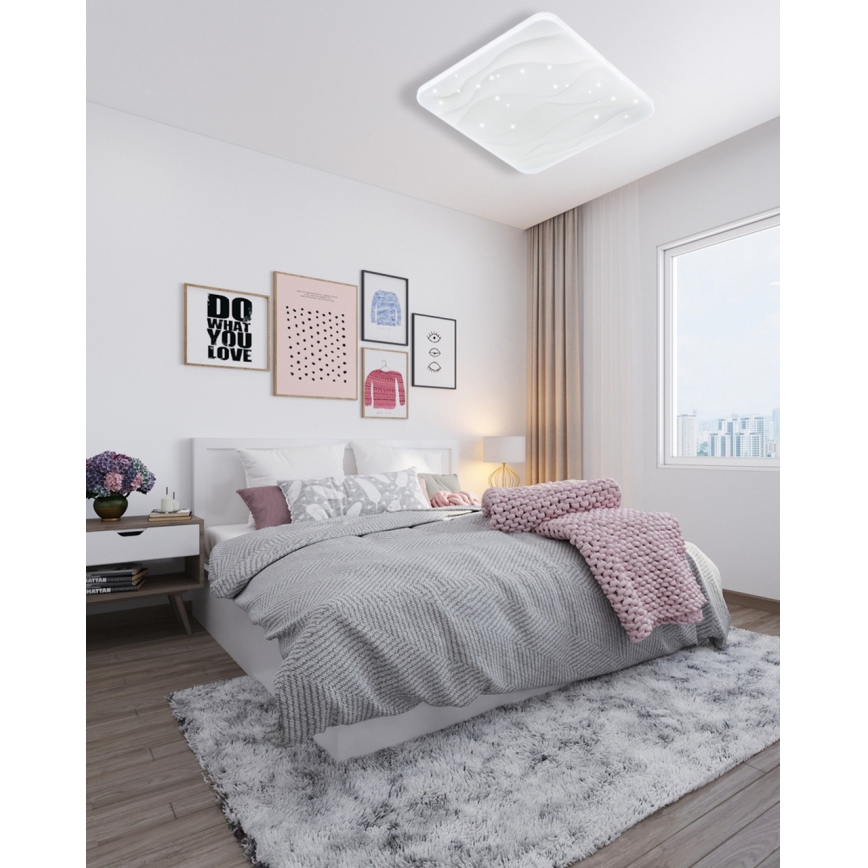 Plafón LED regulable NERIS LED/36W/230V 2700-6500K 43x43 cm + control remoto