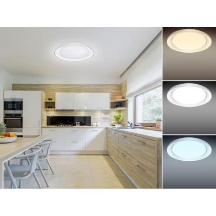Plafón LED regulable OPAL LED/24W/230V + control remoto