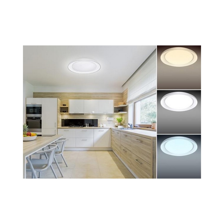Plafón LED regulable OPAL LED/24W/230V + control remoto