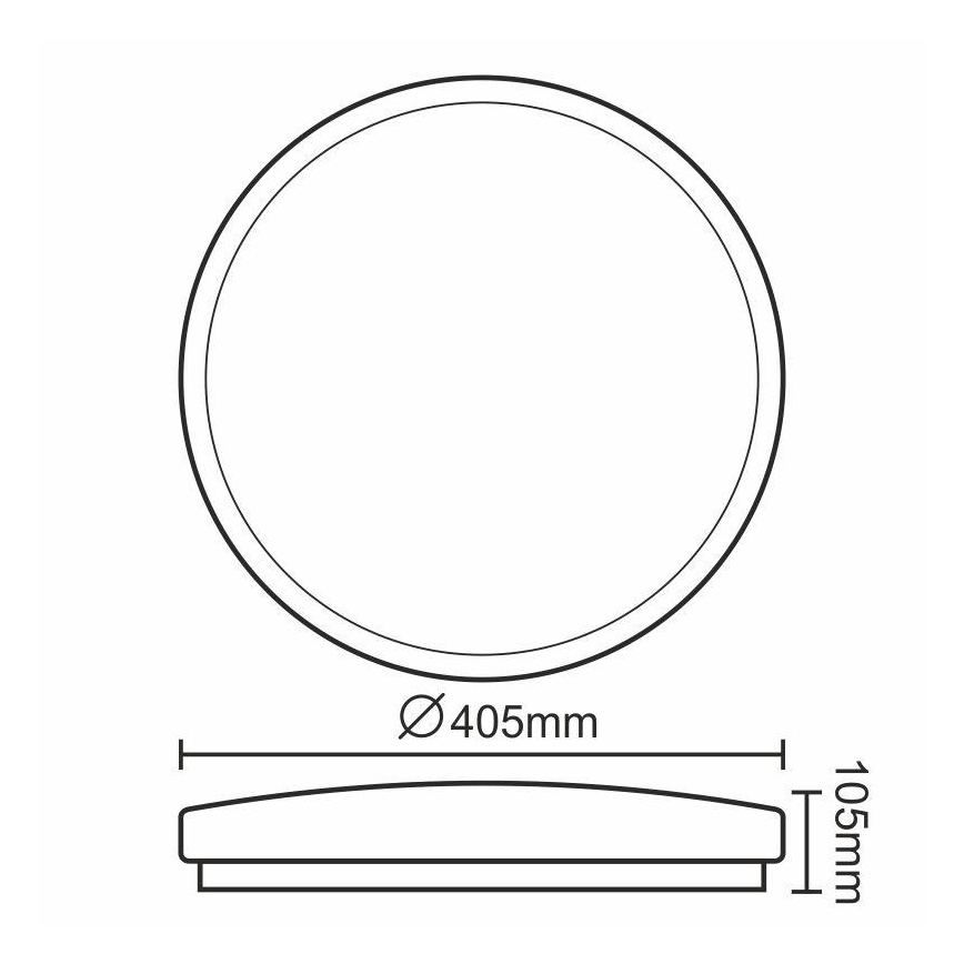 Plafón LED regulable OPAL LED/24W/230V + mando a distancia
