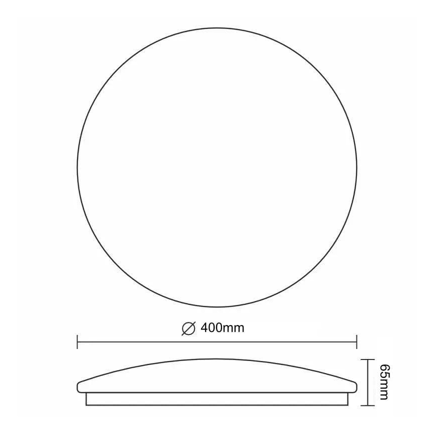 Plafón LED regulable OPAL LED/36W/230V 3000-6500K diá. 40 cm + control remoto