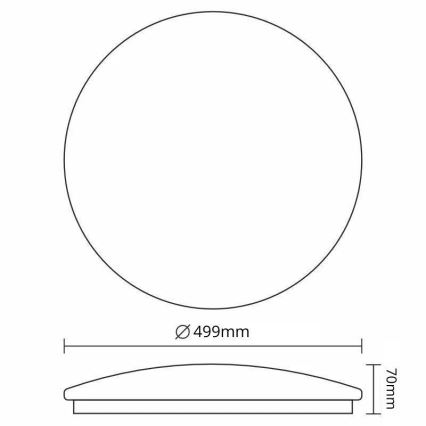 Plafón LED regulable OPAL LED/48W/230V 3000-6500K diá. 49,9 cm + control remoto