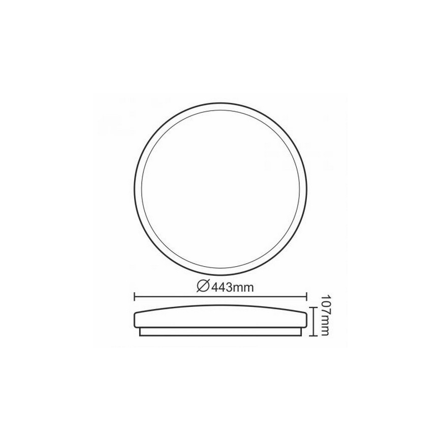 Plafón LED regulable OPAL LED/50W/230V + control remoto