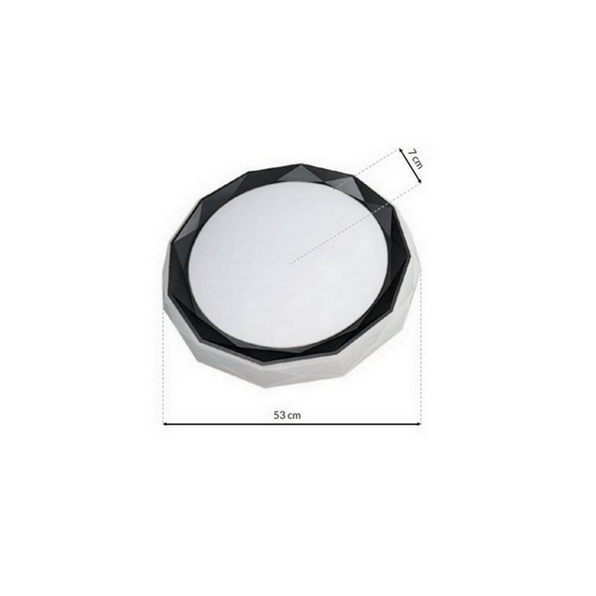 Plafón LED regulable OSCAR LED/45W/230V 3000-6000K negro + control remoto