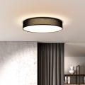 Plafón LED regulable PENLEY LED/48W/230V 3000-6500K diá. 40 cm negro + control remoto