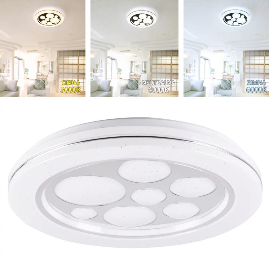 Plafón LED Regulable PLANET LED/72W/230V dia. 48 cm 3000-6500K + CR