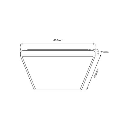 Plafón LED regulable QUADRO LED/38W/230V 3000-6000K blanco + mando a distancia