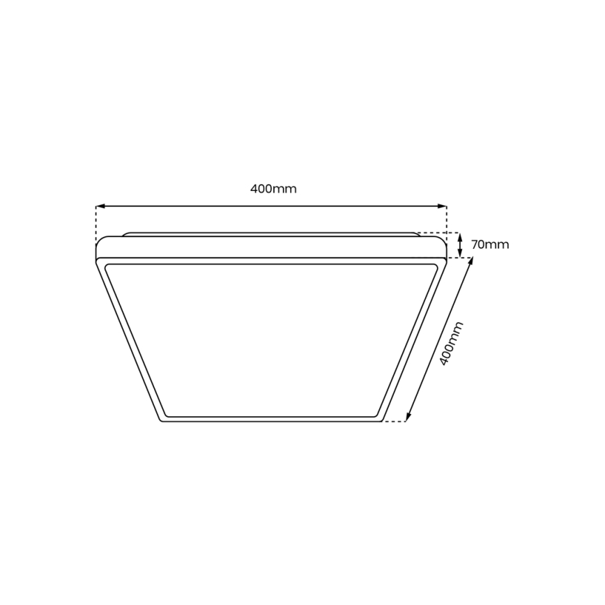 Plafón LED regulable QUADRO LED/38W/230V 3000-6000K blanco + mando a distancia