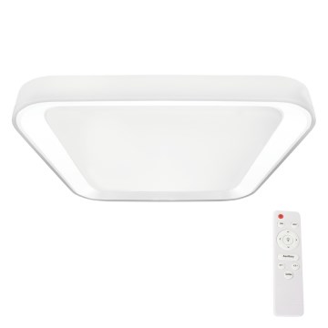 Plafón LED regulable QUADRO LED/66W/230V 3000-6000K blanco + mando a distancia