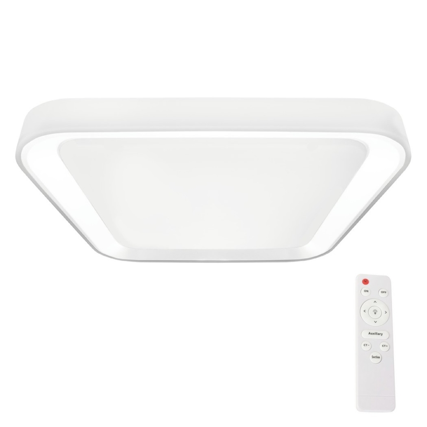 Plafón LED regulable QUADRO LED/66W/230V 3000-6000K blanco + mando a distancia