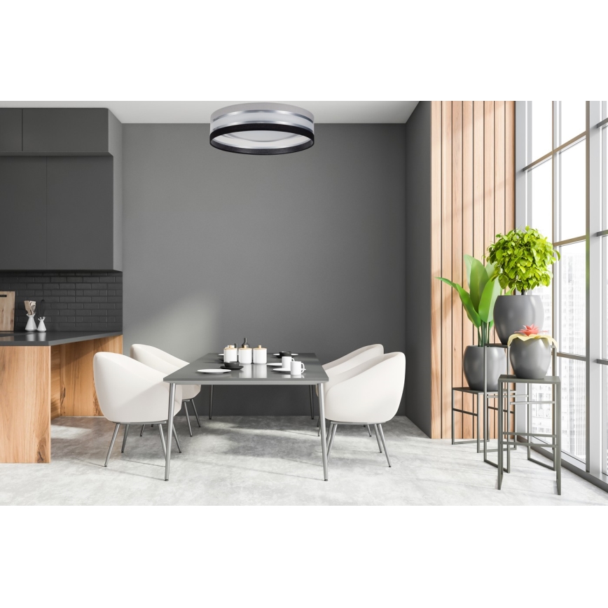 Plafón LED regulable SMART CORAL LED/24W/230V Wi-Fi Tuya negro/gris + mando a distancia