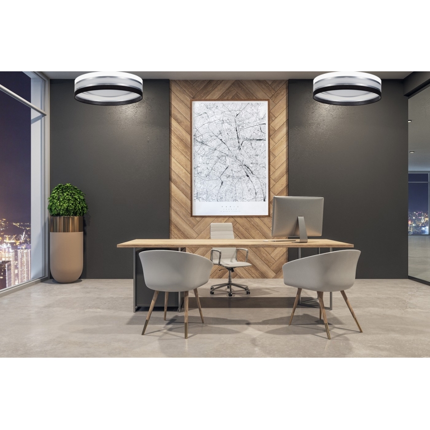 Plafón LED regulable SMART CORAL LED/24W/230V negro/blanco + mando a distancia