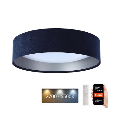 Plafón LED regulable SMART GALAXY LED/24W/230V 45 cm 2700-6500K Wi-Fi Tuya azul/plata + mando a distancia