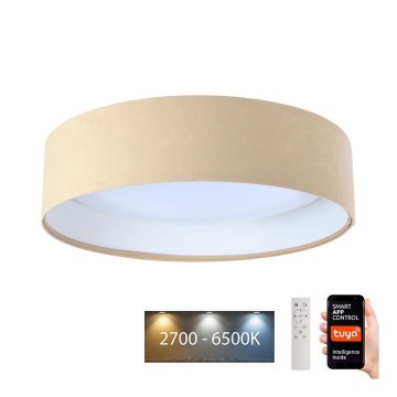 Plafón LED regulable SMART GALAXY LED/24W/230V 45 cm 2700-6500K Wi-Fi Tuya beige/blanco + mando a distancia