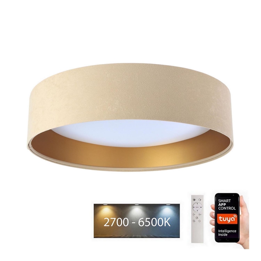 Plafón LED regulable SMART GALAXY LED/24W/230V 45 cm 2700-6500K Wi-Fi Tuya beige/dorado + mando a distancia