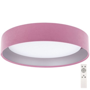 Plafón LED regulable SMART GALAXY LED/24W/230V d. 44 cm rosa/plata 3000-6500K + mando a distancia