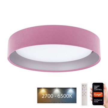 Plafón LED regulable SMART GALAXY LED/24W/230V d. 45 cm 2700-6500K Wi-Fi Tuya rosa/plata + mando a distancia